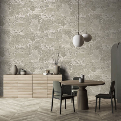 Holden Décor Khalili Wallpaper Mirissa Dove Holden 65963 from B&Q