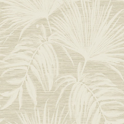 Holden Décor Holden Decor Grasscloth Leaf Cream Wallpaper66220 from B&Q