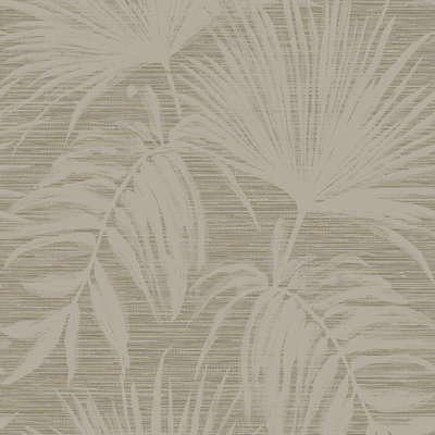 Holden Décor Grasscloth Leaf Wallpaper Taupe Holden 66221 from B&Q