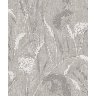 Holden Décor Holden Pappus Wallpaper Grey 75991 from B&Q