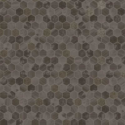 Holden Décor Hexara Tile Wallpaper Bronze Holden 89402 from B&Q