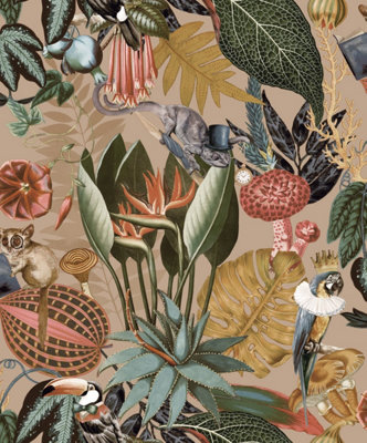 Holden Décor Holden Decor Wonderland Tropical Gold Wallpaper 91191 from B&Q