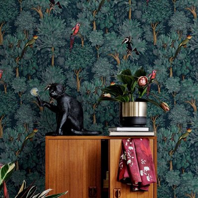 Holden Décor Amazonia Botanist Wallpaper Teal Holden 91251 from B&Q