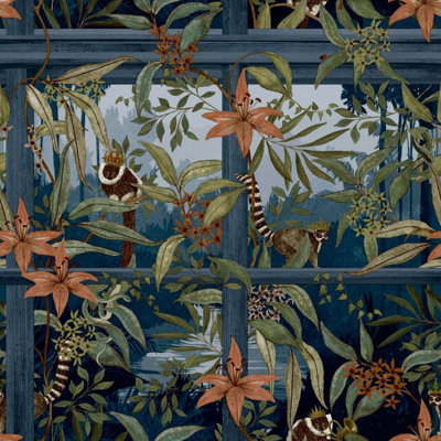 Holden Décor Comoro Wallpaper Navy Holden 91390 from B&Q