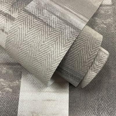 Holden Décor Khalili Wallpaper Aoraki Glass Bead Taupe Grey Holden 99418 from B&Q