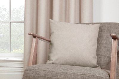 Sundour Eclipse100% Blackout Thermal Self-Lined CurtainsEyelet100% Polyester (NaturalCushion Cover18'' X 18'' (Single)) from B&Q