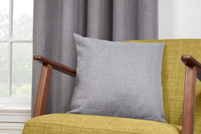 Sundour Eclipse100% Blackout Thermal Self-Lined CurtainsEyelet100% Polyester (PewterCushion Cover18'' X 18'' (Single)) from B&Q