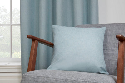 Sundour Eclipse100% Blackout Thermal Self-Lined CurtainsEyelet100% Polyester (Duck EggCushion Cover18'' X 18'' (Single)) from B&Q