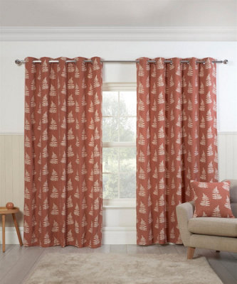 Sundour Light/Orange Esher Filtering Curtains 90X72"