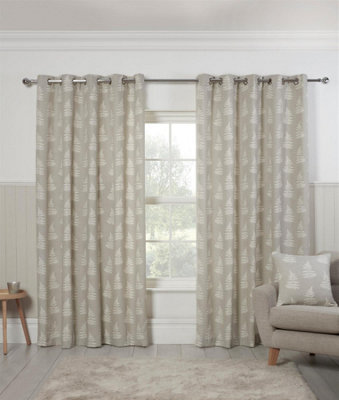 Sundour Esher Light Filtering Curtains Grey 46X54" from B&Q