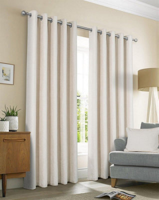 Sundour Amberley Eyelet Ring Top Curtains Beige from B&Q
