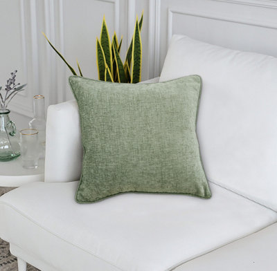 Sundour AmberleyThermal Interlined Chenille CurtainsEyelet100% Polyester (SageCushion Cover 18'' X 18'' (Single)) from B&Q