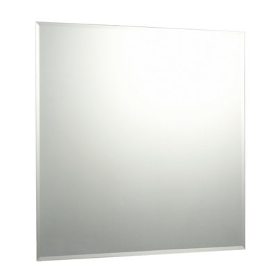 Clear Square Bevelled Frameless Mirror (H)60Cm (W)60Cm from B&Q