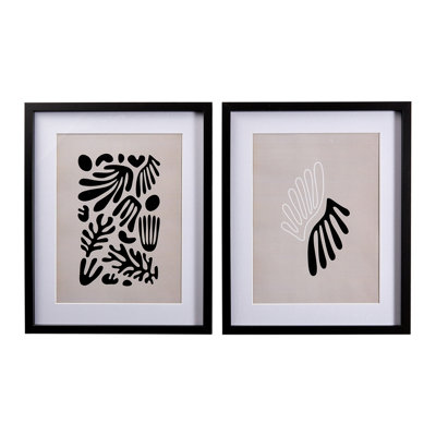Reflex Abstract Matisse Inspired Design Multicolour Framed Print (H)53Cm X (W)43CmSet from B&Q