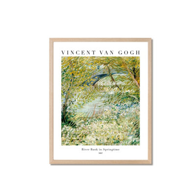  - River Bank In Springtime Green Framed Print (H)53Cm X (W)43Cm