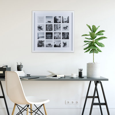  - Matt White Multi Picture Frame (H)53Cm X (W)53Cm