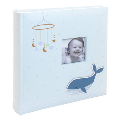 Kenro Baby Animals Blue Whale Photo Album Blue 200/6X4" from B&Q
