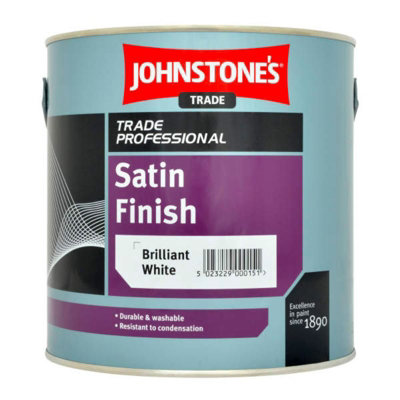 Johnstone's Trade White Satin Finish - Brilliant - 2.5L Large