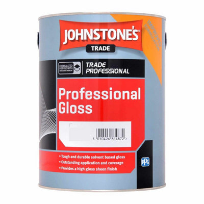 Johnstone's Trade Johnstones Trade Professional Gloss Brilliant White 5L from B&Q