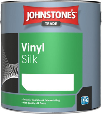 Johnstones Trade Vinyl Silk Brilliant White 2.5L from B&Q