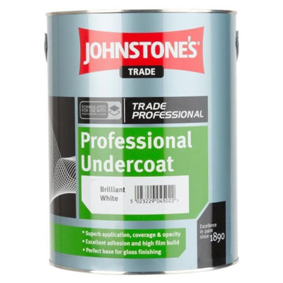 Johnstone's Trade Johnstones Professional Undercoat / Brilliant White / 2.5L from B&Q