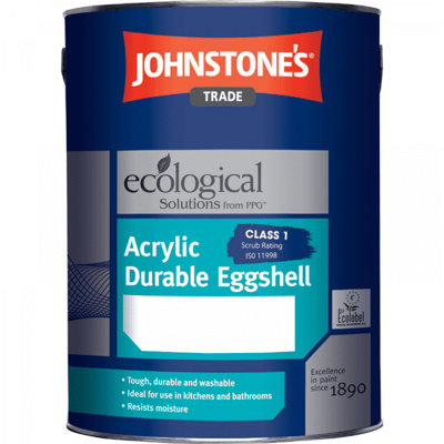Johnstone's Trade Johnstones Trade Acrylic Durable Eggshell Magnolia 5L from B&Q