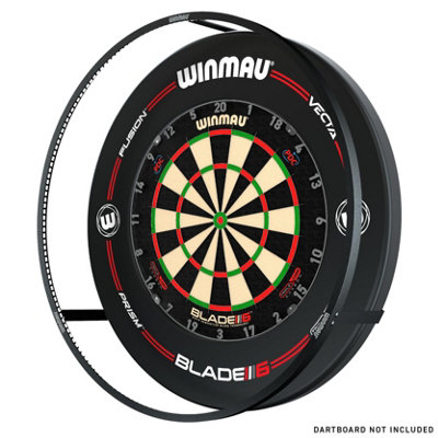 Winmau Light/Black Plasma Dartboard Bundle - 360 With Pro-Line Surround - Professional Darts Accessories