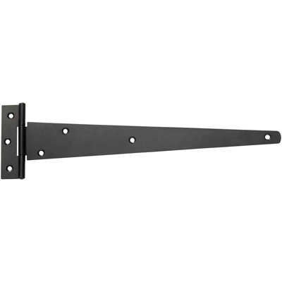 Perry Tee Hinges Black Medium Gate Garden Shed Door Fence Heavy Duty Pair 4In from B&Q