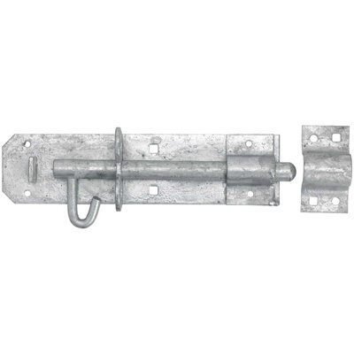 Perrys 8In (200mm) Heavy Brenton Padlock Bolts With FixingsGalvanised from B&Q