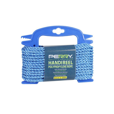 Perry 8mm No.834 Polypropylene Rope15M Handireel from B&Q