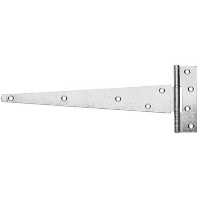 Perry 300mm 12In No.120 Strong Tee Hinge PairGalvanised Heavy Duty Gate Shed Door from B&Q