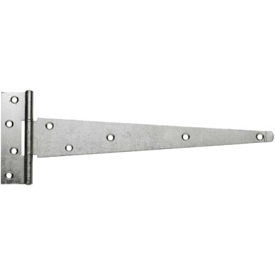 Perry 400mm 16In No.120 Strong Tee Hinge PairZinc Plated Heavy Duty Gate Shed Door from B&Q