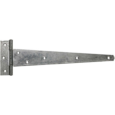 Perry 300mm 12In No.121 Medium Tee Hinge PairBlack Heavy Duty Gate Shed Door from B&Q