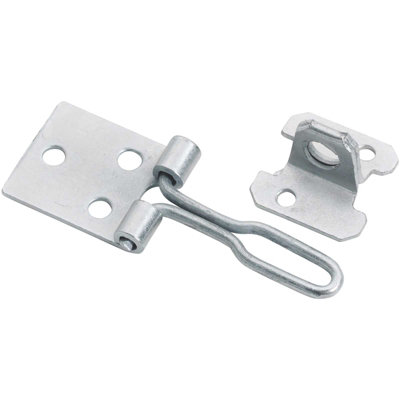 Perry 100mm 4In No.hs610 Wire Hasp & StapleBlack Security Lock Shed Gate from B&Q
