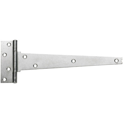Perry 375mm 15In No.910 Heavy Tee Hinge PairZinc Plated Gate Shed Door from B&Q
