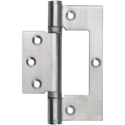 B&Q -  100mm No.105 Stainless Steel Ball Bearing Flush Hinges