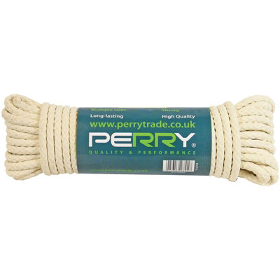 Perry 5mm Natural Waxed Diamond Braided Cotton Sash Cord12.5M Hank