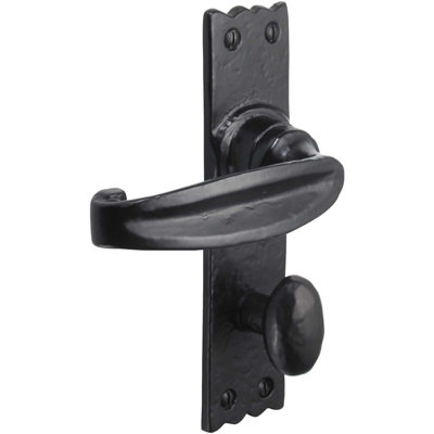 Perry Charlbury Suite Old Hill Ironworks Door HandlesLatchLockBathroom 158mm from B&Q