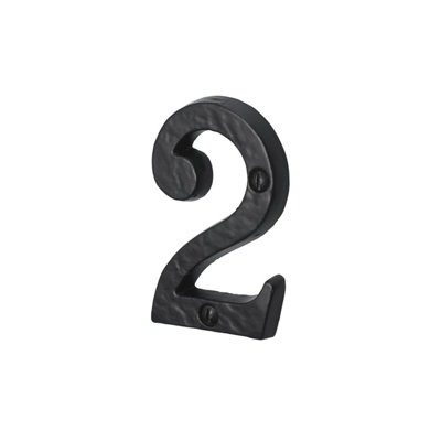 B&Q -  76mm No.4366 Old Hill Ironworks Door Numerals (Number 2)
