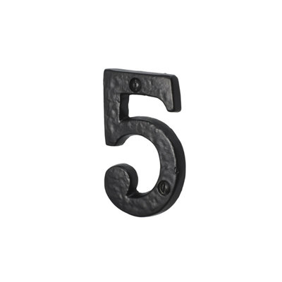 B&Q -  76mm No.4366 Old Hill Ironworks Door Numerals (Number 5)