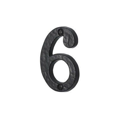 B&Q -  76mm No.4366 Old Hill Ironworks Door Numerals (Number 6)
