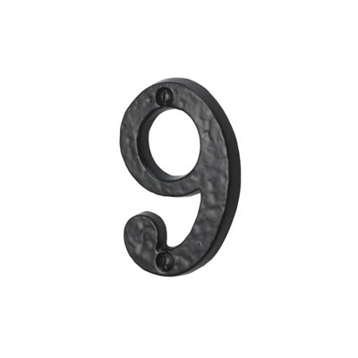 B&Q -  76mm No.4366 Old Hill Ironworks Door Numerals (Number 9)