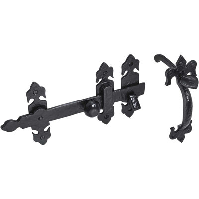Perry Oldhill Ironworks Thumb Latch Door Gate Catch Cast Iron Cottage Security Antique from B&Q