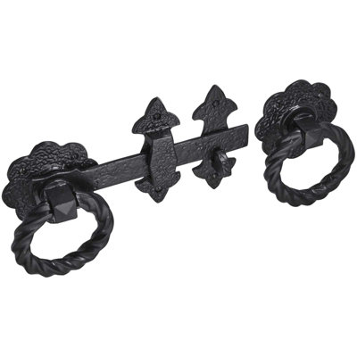 Perry Ring Gate Latches Black Antique Old Hill Ironworks Garden Cottage Antique Finish from B&Q