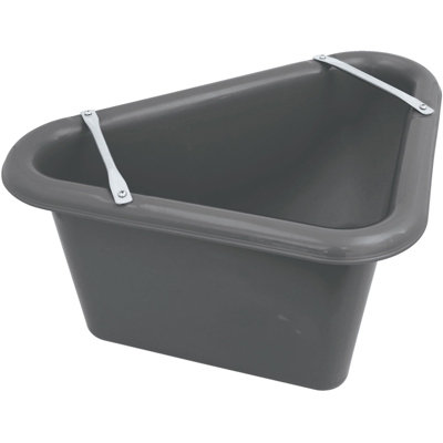 Perry Horse Feed Manger Triangular Corner Stable Water Bucket Black Equestrian from B&Q