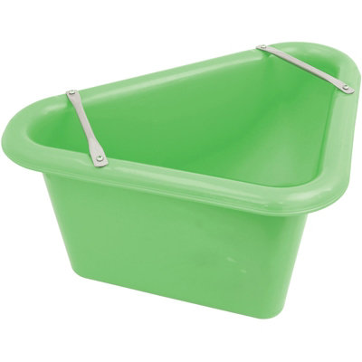 Perry Horse Feed Manger Triangular Corner Stable Water Bucket Green Equestrian from B&Q