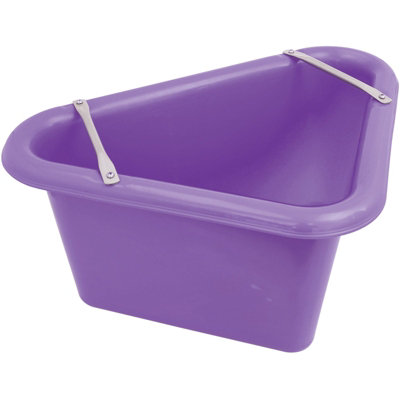 Perry Horse Feed Manger Triangular Corner Stable Water Bucket Purple Equestrian from B&Q
