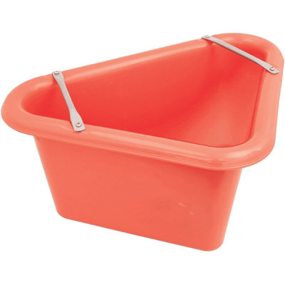 Perry Horse Feed Manger Triangular Corner Stable Water Bucket Red Equestrian from B&Q