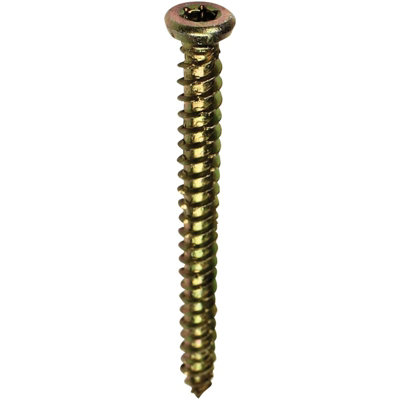 B&Q -  7.5mm X 100mm No.6009 Torx Drive Countersunk Head Concrete ScrewsTx30 Driver Bit Included