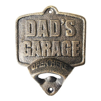 Primus Cast Iron Wall Mounted Bottle OpenerDad's Garage from B&Q